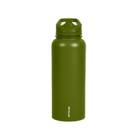 1L Bottle  with StrawCap Olive Green